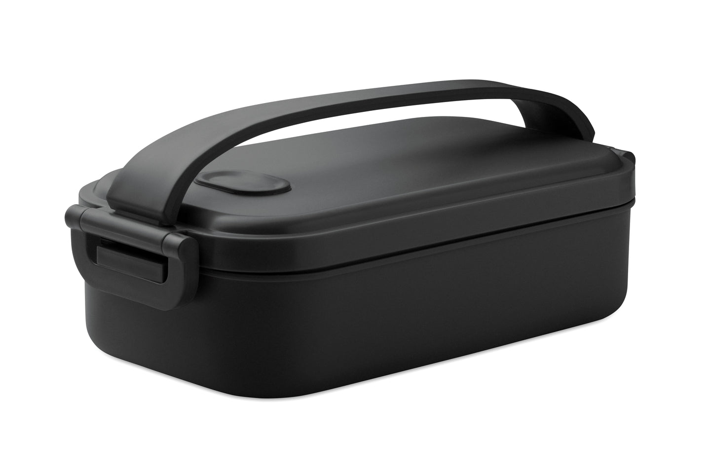 Lunchbox aus PP mit luftdichtem Deckel. 2 seitliche Halteklammern und Griff. Füllmenge: