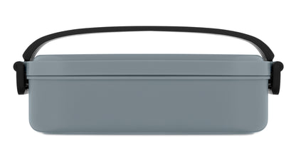 Lunchbox aus PP mit luftdichtem Deckel. 2 seitliche Halteklammern und Griff. Füllmenge: