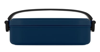 Lunchbox aus PP mit luftdichtem Deckel. 2 seitliche Halteklammern und Griff. Füllmenge: