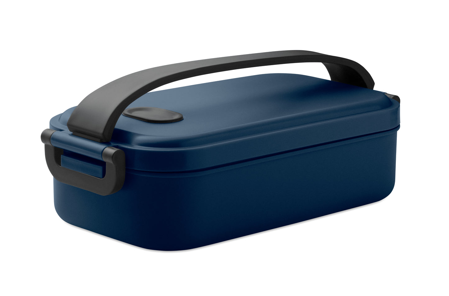 Lunchbox aus PP mit luftdichtem Deckel. 2 seitliche Halteklammern und Griff. Füllmenge: