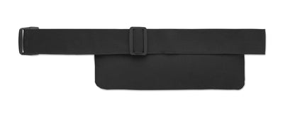 Gürteltasche aus 600D RPET Polyester mit PU-Beschichtung. Hauptfach und Fronttasche mit Reißverschluss.