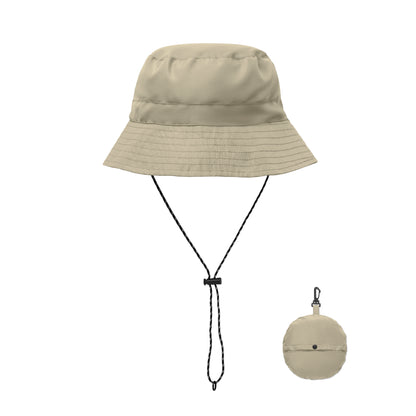 Wasserabweisender Fisherman-Hat inkl. Beutel aus gleichem Material und ABS-Karabiner. Polyester 64 g/m².