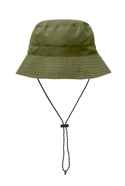 Wasserabweisender Fisherman-Hat inkl. Beutel aus gleichem Material und ABS-Karabiner. Polyester 64 g/m².