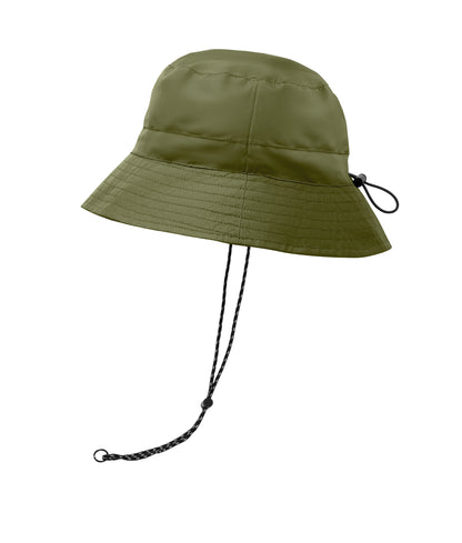 Wasserabweisender Fisherman-Hat inkl. Beutel aus gleichem Material und ABS-Karabiner. Polyester 64 g/m².