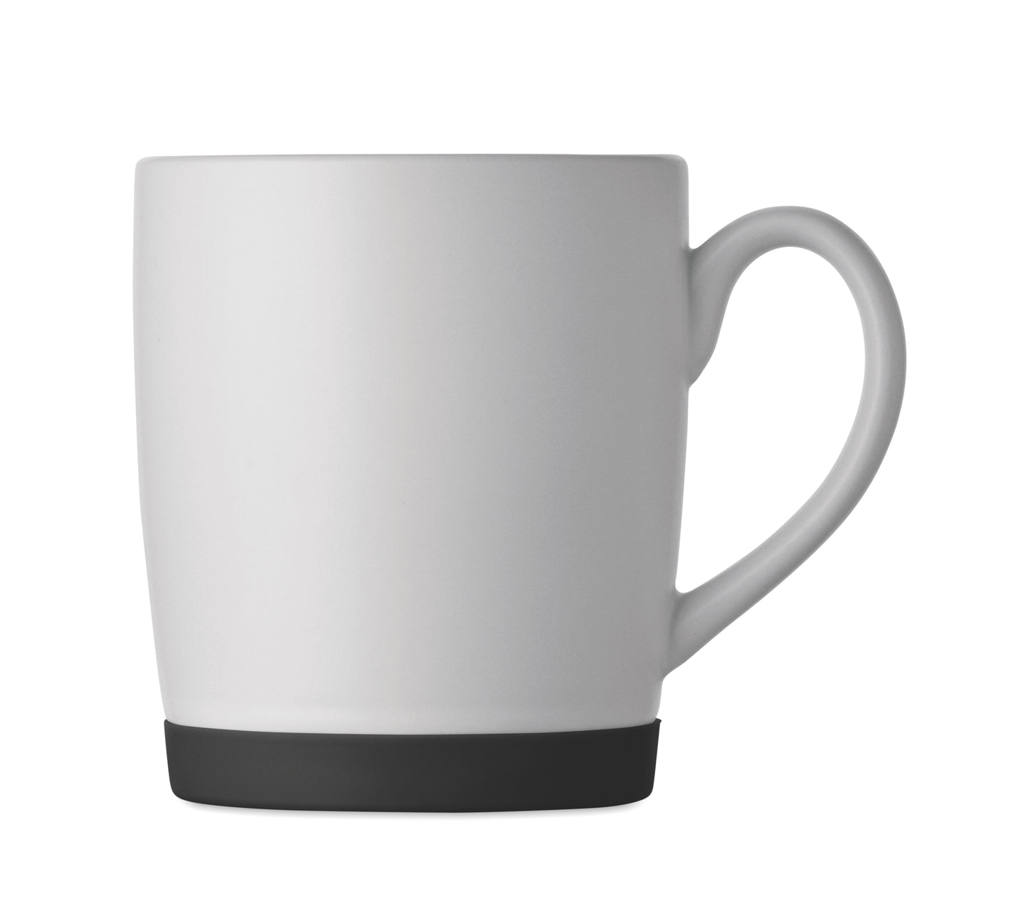 Kaffeebecher aus matter Keramik. Der Boden ist mit rutschhemmendem Silikon abgesetzt. Füllmenge: