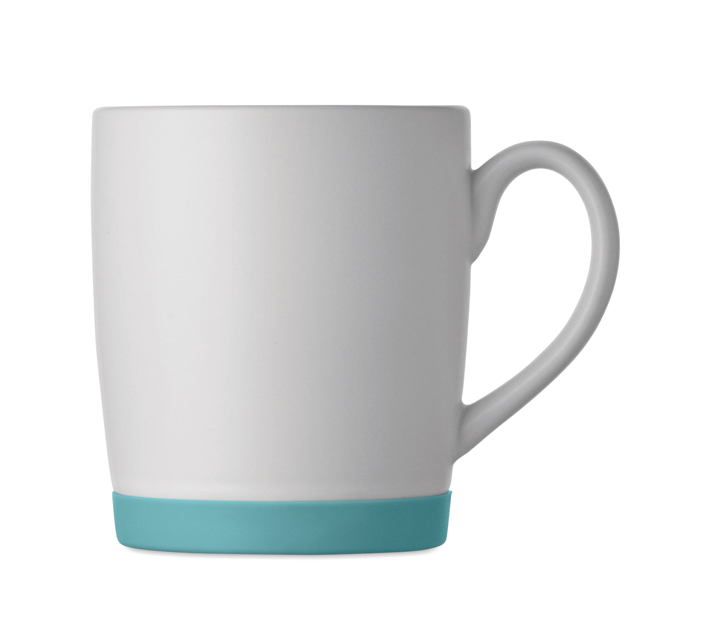 Kaffeebecher aus matter Keramik. Der Boden ist mit rutschhemmendem Silikon abgesetzt. Füllmenge: