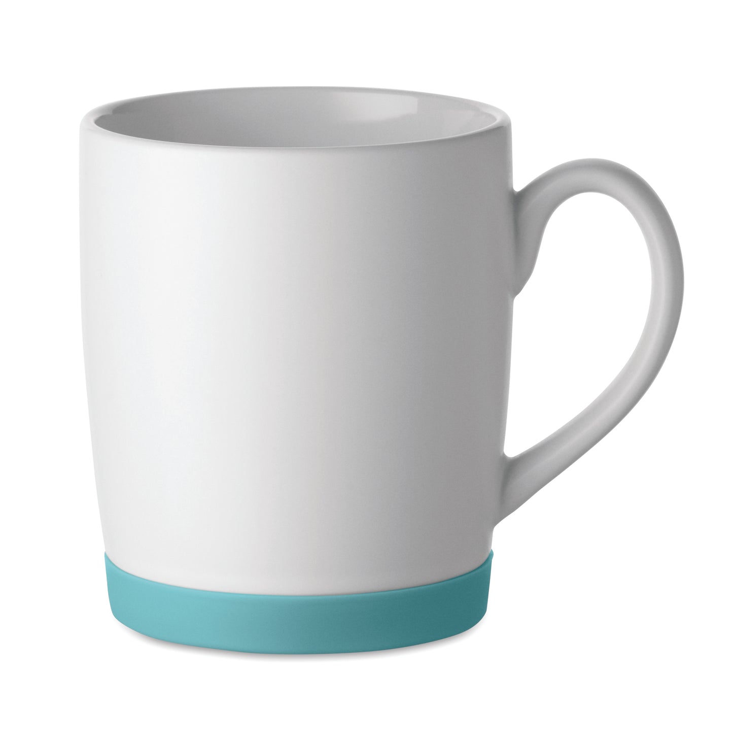 Kaffeebecher aus matter Keramik. Der Boden ist mit rutschhemmendem Silikon abgesetzt. Füllmenge: