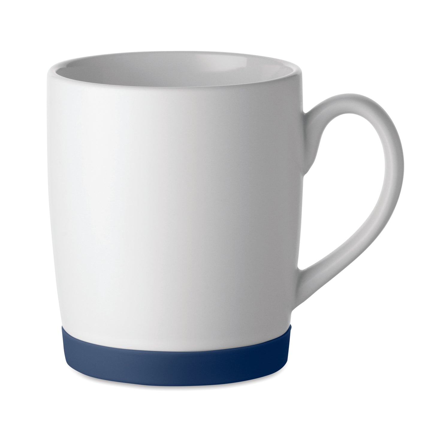 Kaffeebecher aus matter Keramik. Der Boden ist mit rutschhemmendem Silikon abgesetzt. Füllmenge: