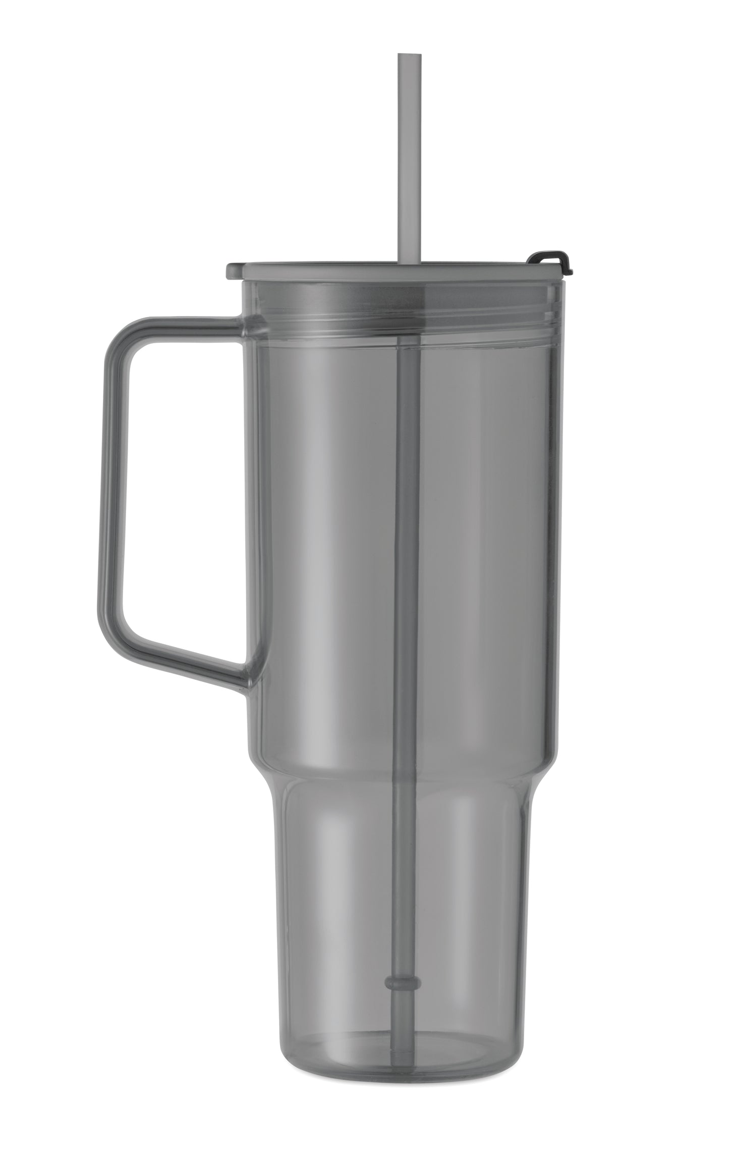 Trinkbecher aus RPET. Verschluss mit integriertem PP-Trinkhalm. Füllmenge: 1200 ml.