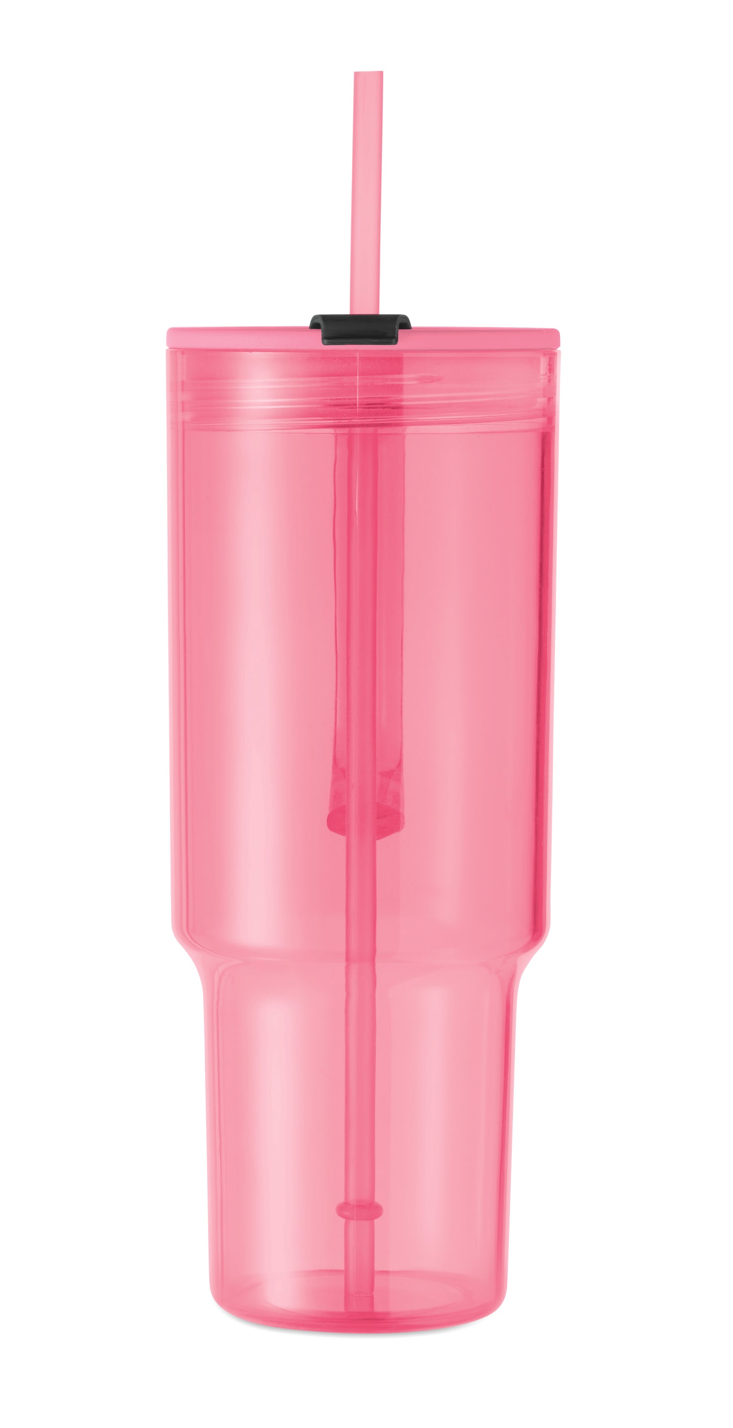 Trinkbecher aus RPET. Verschluss mit integriertem PP-Trinkhalm. Füllmenge: 1200 ml.
