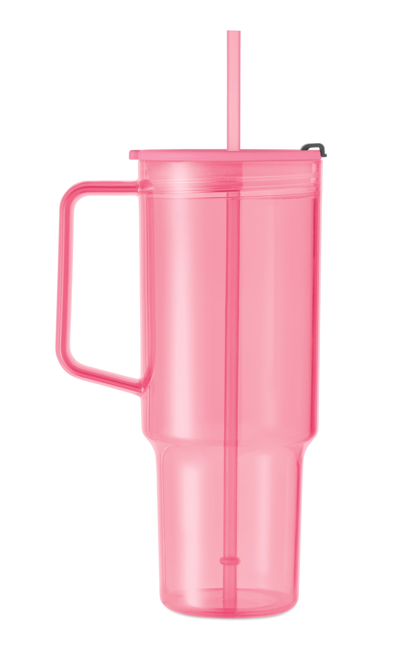 Trinkbecher aus RPET. Verschluss mit integriertem PP-Trinkhalm. Füllmenge: 1200 ml.