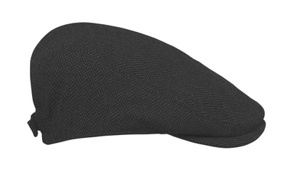 Flache Newsboy-Kappe aus meliertem 335 g/m² Polyester mit Metallverschluss.