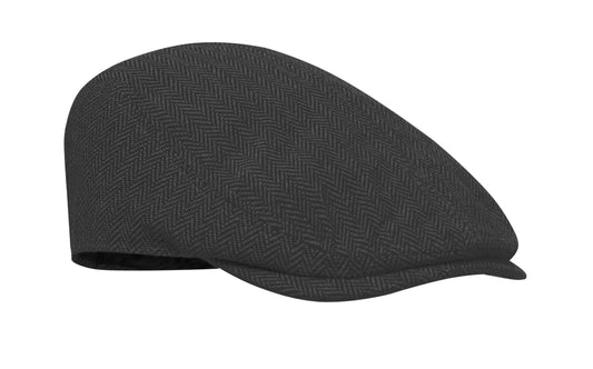 Flache Newsboy-Kappe aus meliertem 335 g/m² Polyester mit Metallverschluss.