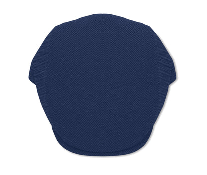 Flache Newsboy-Kappe aus meliertem 335 g/m² Polyester mit Metallverschluss.