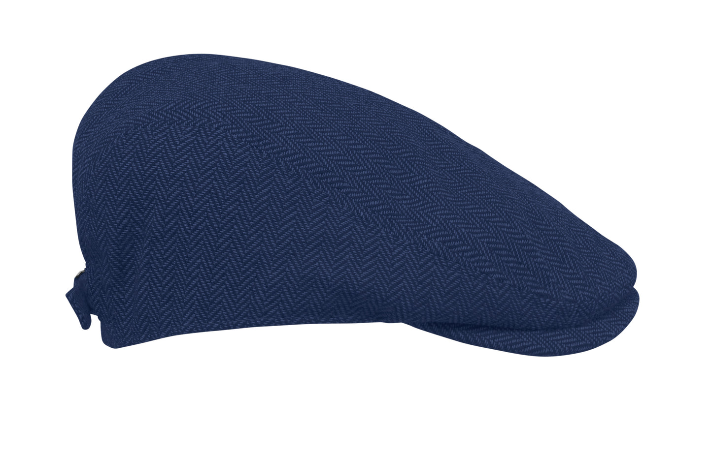 Flache Newsboy-Kappe aus meliertem 335 g/m² Polyester mit Metallverschluss.