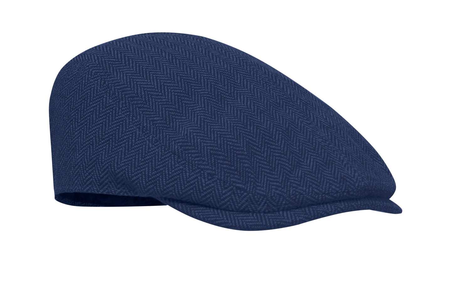 Flache Newsboy-Kappe aus meliertem 335 g/m² Polyester mit Metallverschluss.