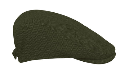 Flache Newsboy-Kappe aus meliertem 335 g/m² Polyester mit Metallverschluss.