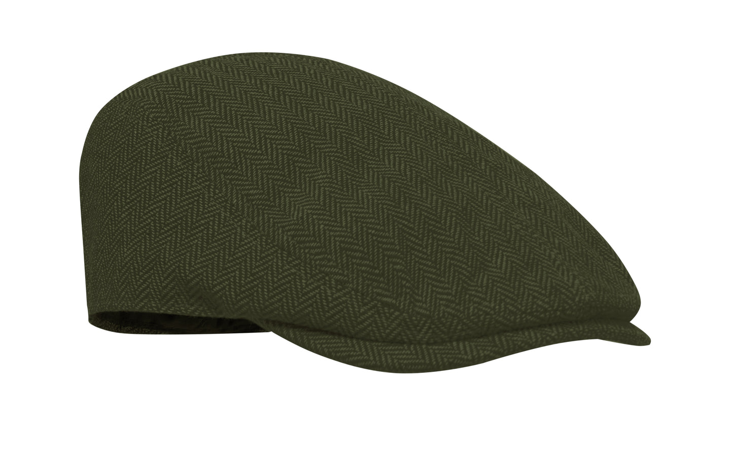 Flache Newsboy-Kappe aus meliertem 335 g/m² Polyester mit Metallverschluss.