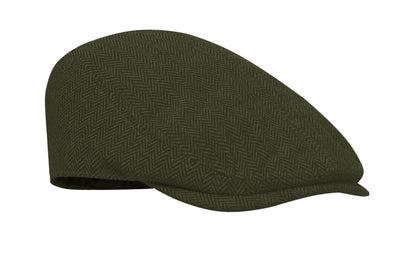 Flache Newsboy-Kappe aus meliertem 335 g/m² Polyester mit Metallverschluss.