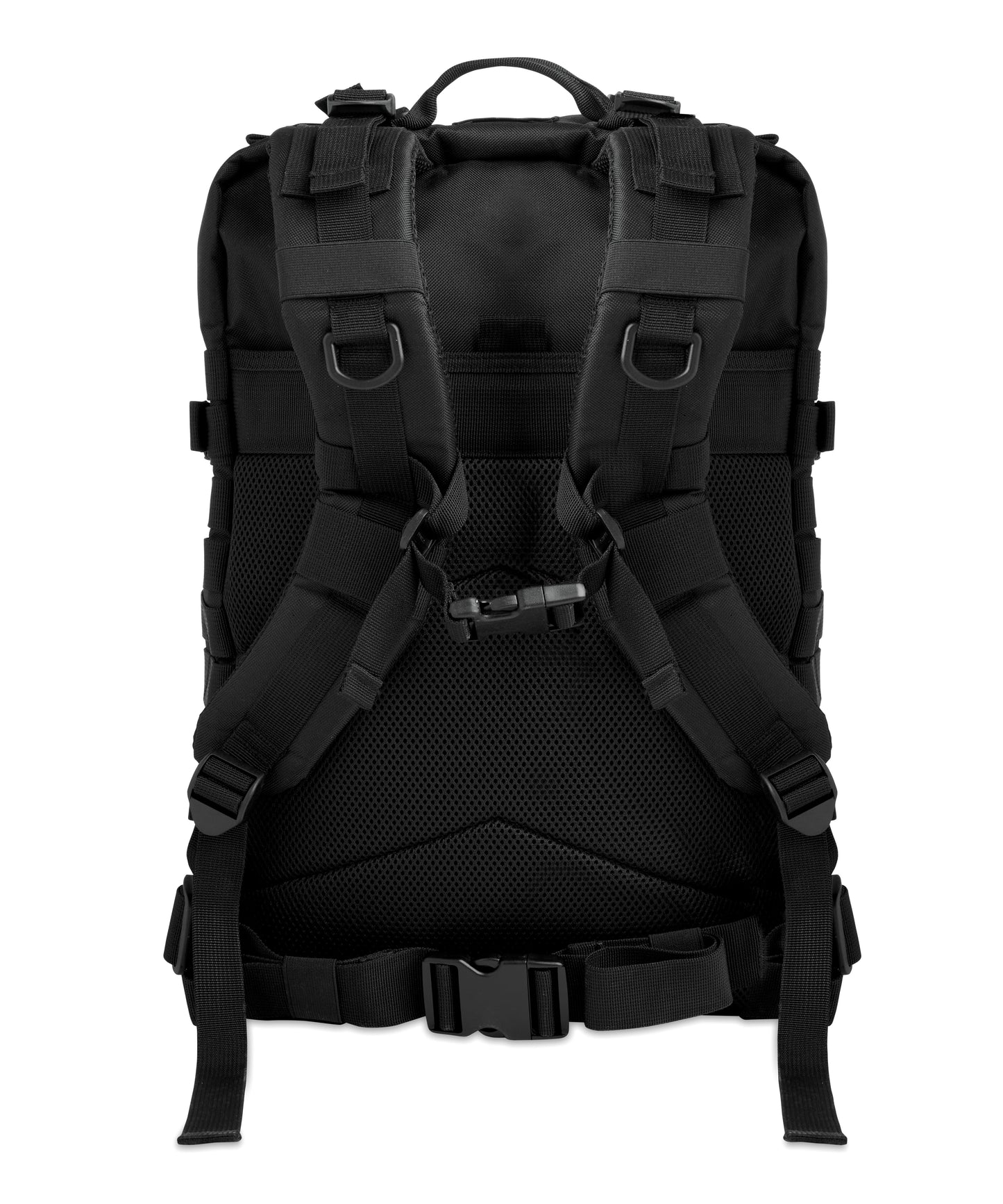 Outdoor-Rucksack aus 600D RPET. Gepolstertes Laptopfach Innenfächer Front-Reißverschlusstaschen gepolsterte Mesh-Schultergurte und Rückenpartie
