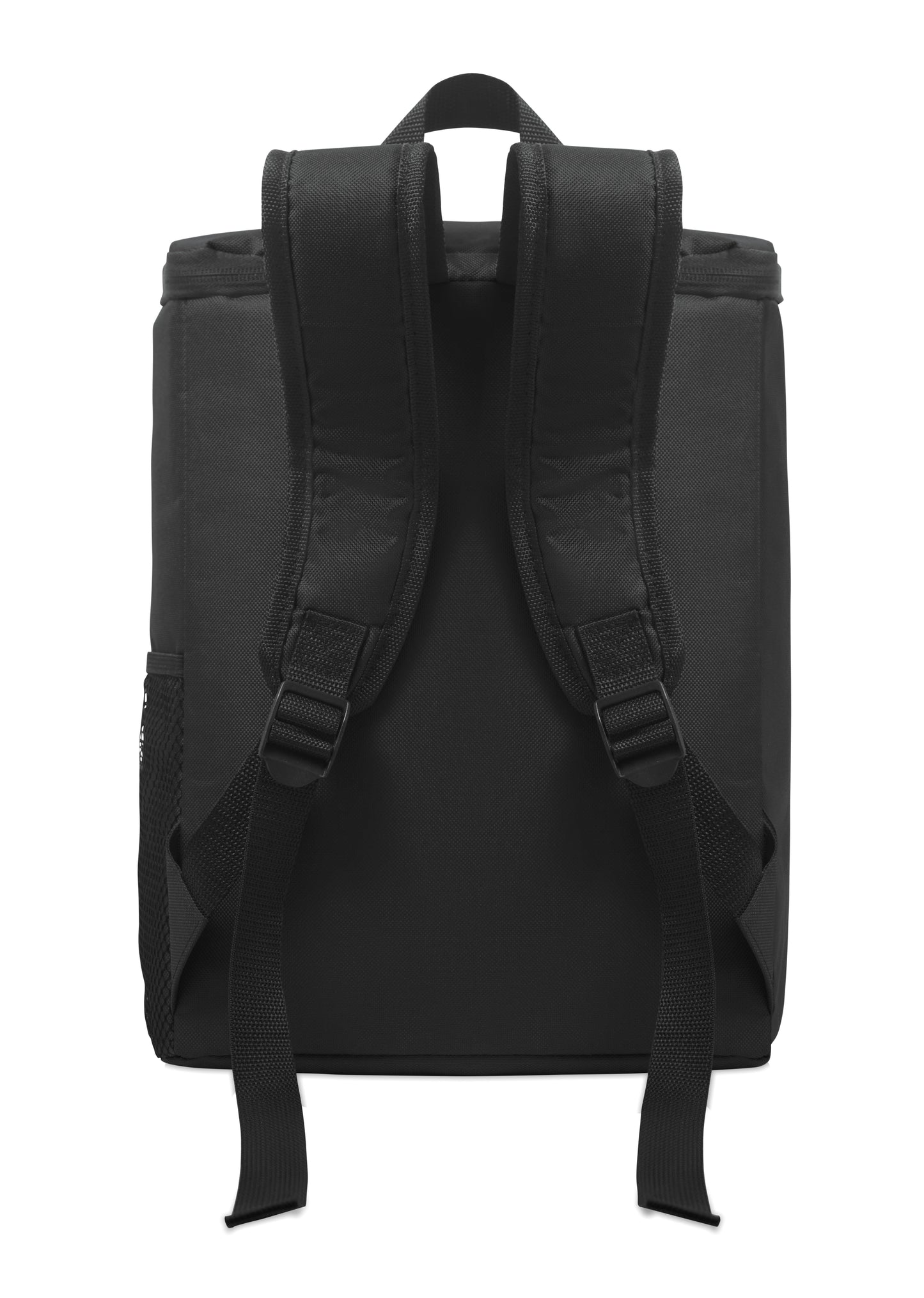 Kühlrucksack aus 600D RPET Polyester mit PEVA-Futter und 13 mm PE-Schaum. Fronttasche