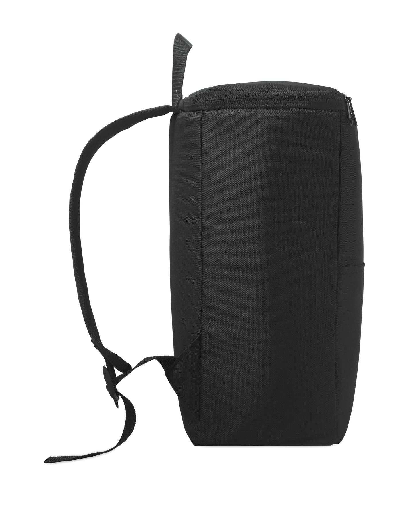 Kühlrucksack aus 600D RPET Polyester mit PEVA-Futter und 13 mm PE-Schaum. Fronttasche