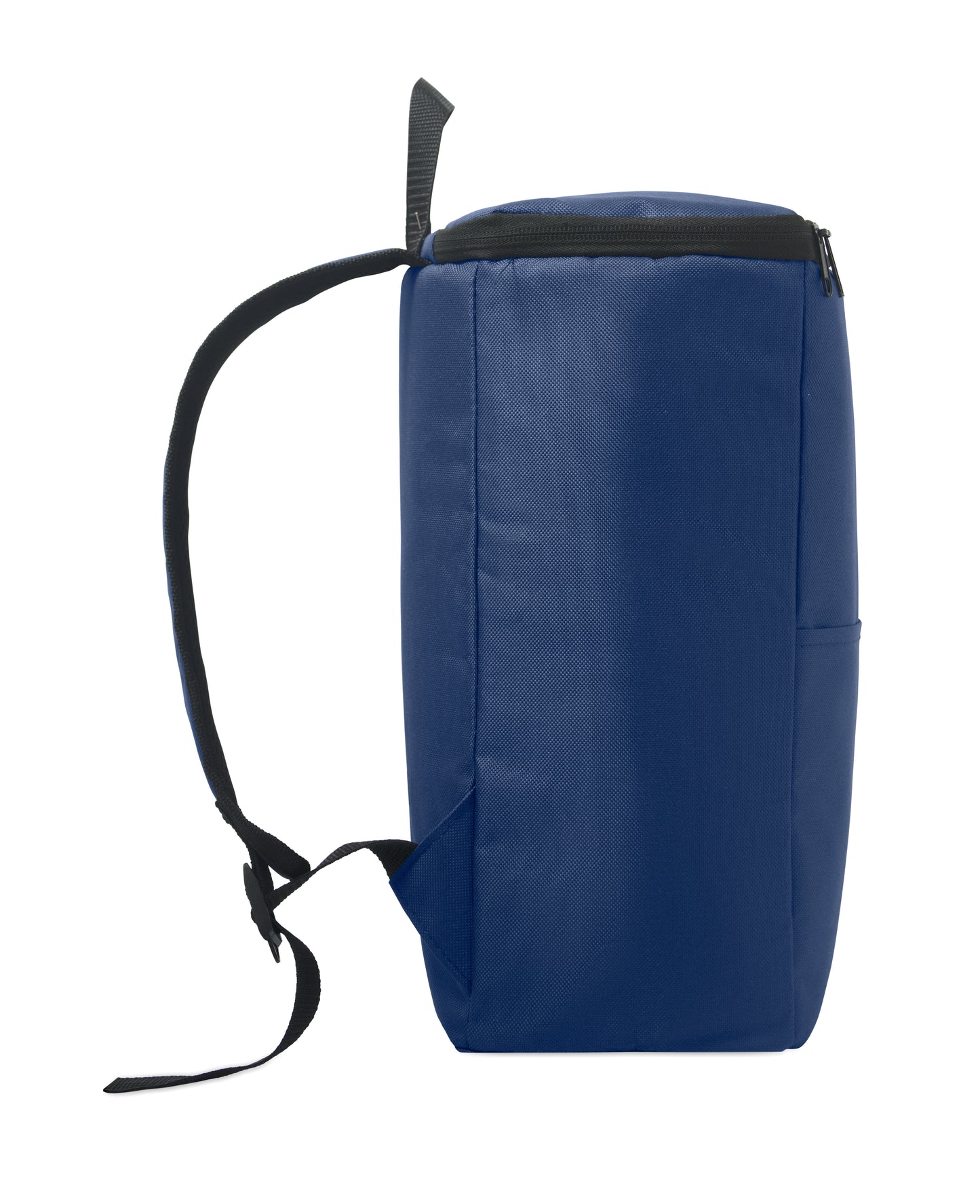 Kühlrucksack aus 600D RPET Polyester mit PEVA-Futter und 13 mm PE-Schaum. Fronttasche