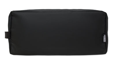 Schuhtasche aus 600D RPET Polyester mit seitlichem Tragegriff und Reißverschluss.