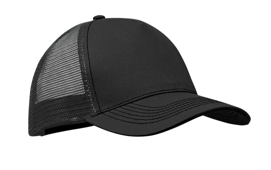 Trucker-Kappe. 5 Panels. Front und Schirm aus 250 g/m² Baumwolle Rückseite aus