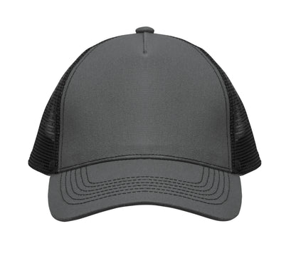 Trucker-Kappe. 5 Panels. Front und Schirm aus 250 g/m² Baumwolle Rückseite aus