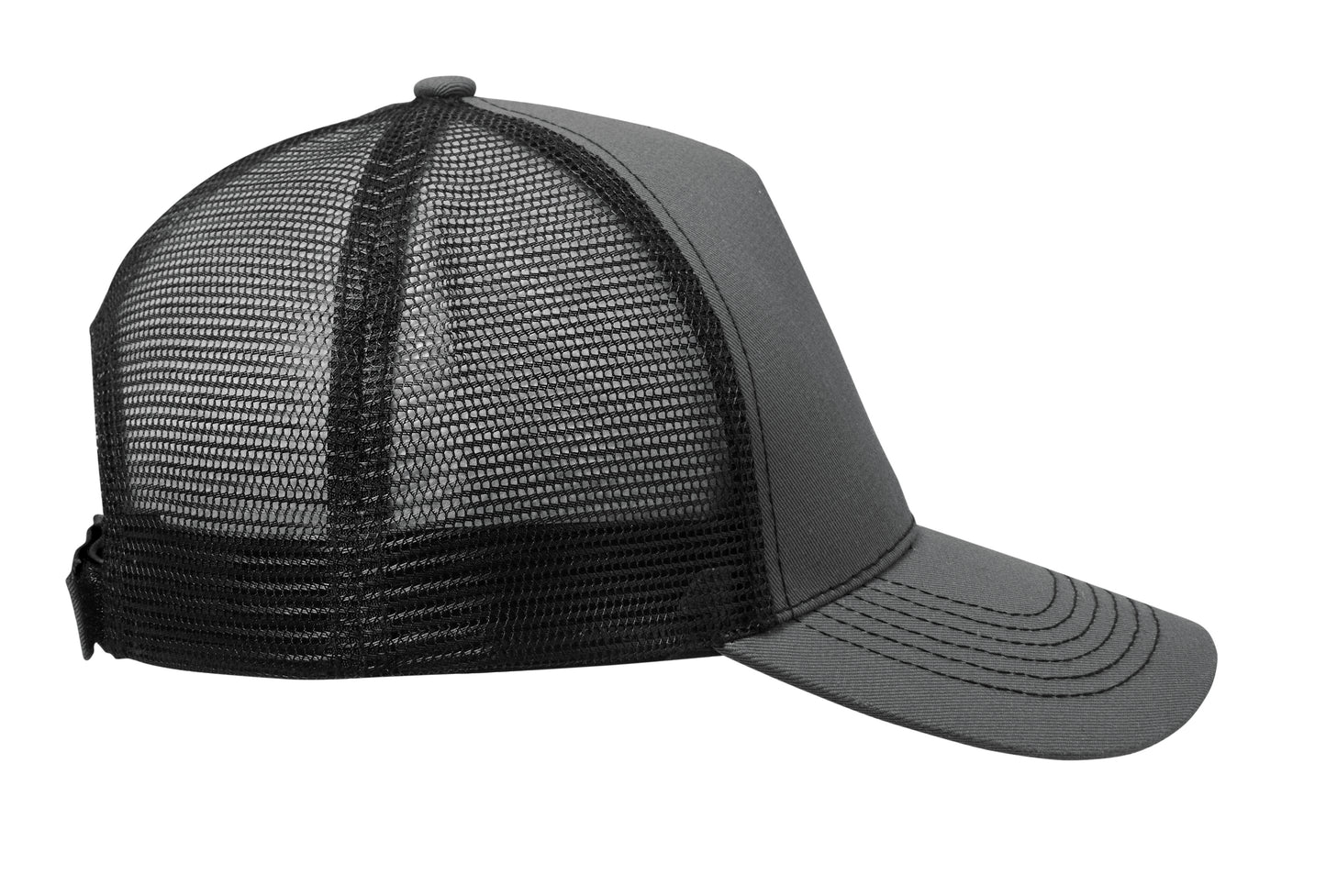 Trucker-Kappe. 5 Panels. Front und Schirm aus 250 g/m² Baumwolle Rückseite aus