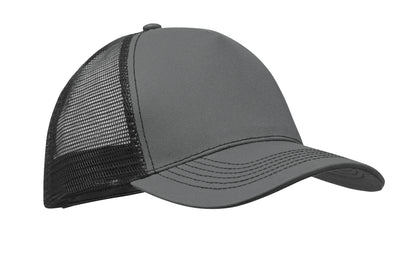Trucker-Kappe. 5 Panels. Front und Schirm aus 250 g/m² Baumwolle Rückseite aus
