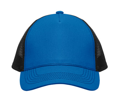 Trucker-Kappe. 5 Panels. Front und Schirm aus 250 g/m² Baumwolle Rückseite aus