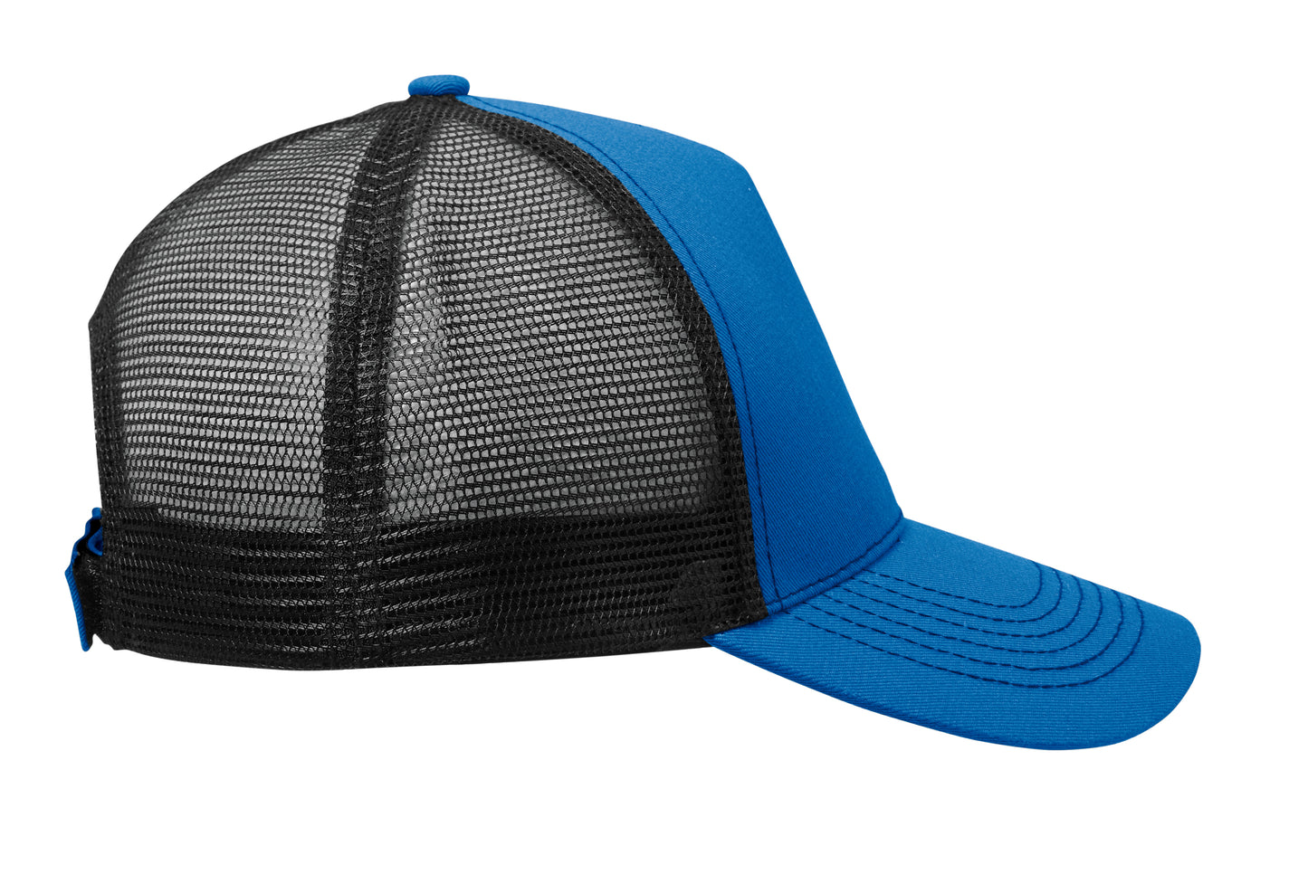 Trucker-Kappe. 5 Panels. Front und Schirm aus 250 g/m² Baumwolle Rückseite aus