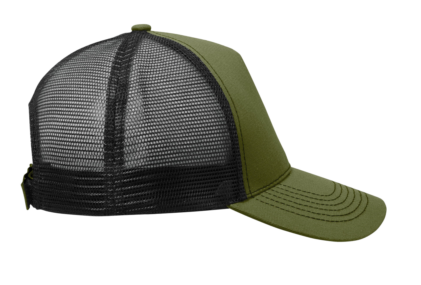 Trucker-Kappe. 5 Panels. Front und Schirm aus 250 g/m² Baumwolle Rückseite aus