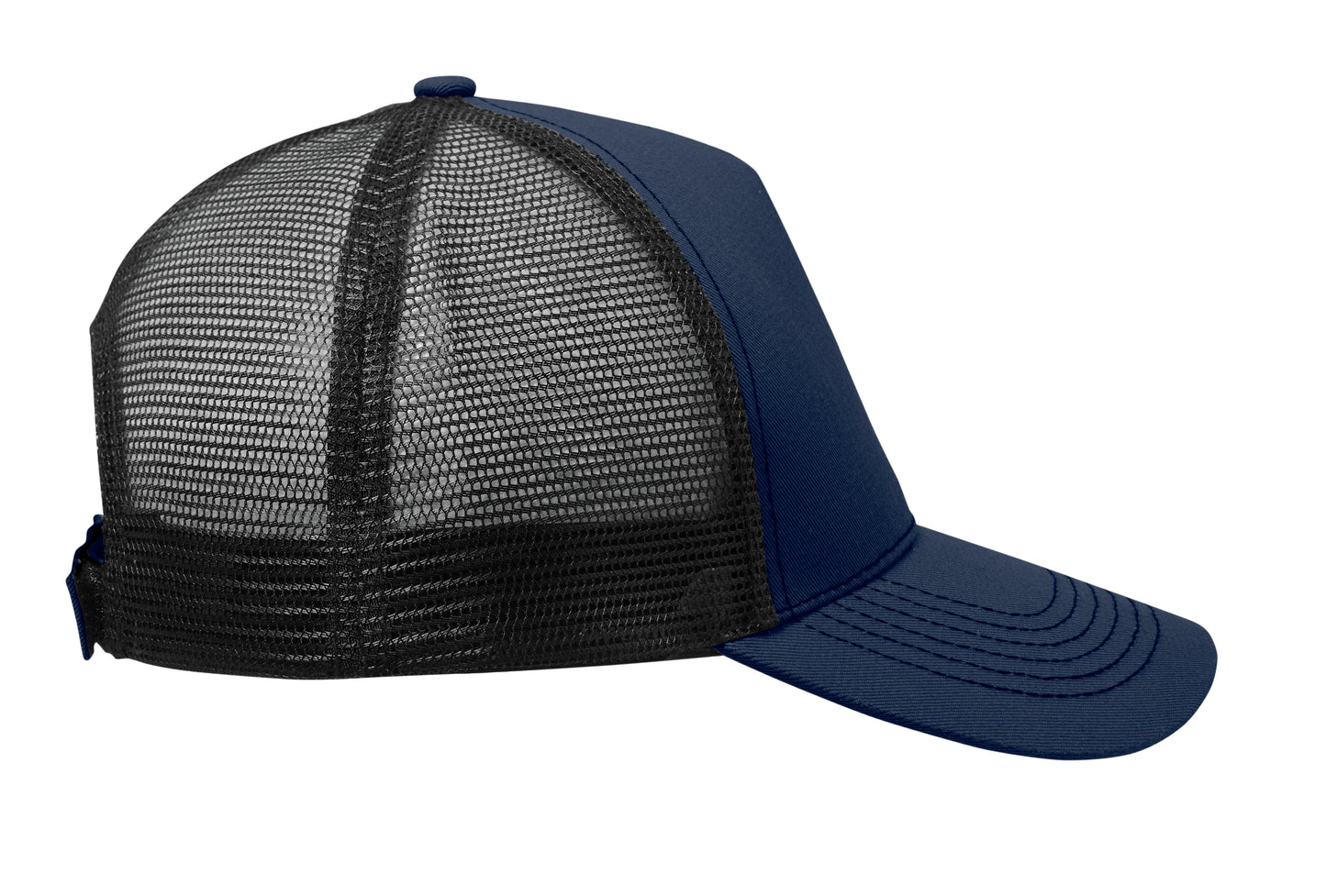 Trucker-Kappe. 5 Panels. Front und Schirm aus 250 g/m² Baumwolle Rückseite aus
