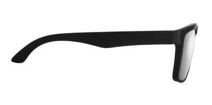 Festival-Sonnenbrille mit verspiegelten Gläsern und mattem gummiertem Rahmen. UV400-Schutz.