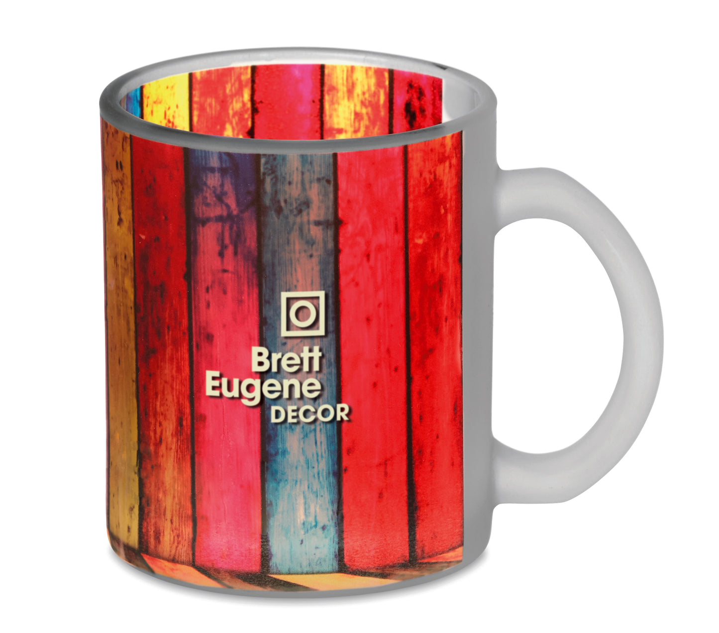 Kaffeebecher aus mattem Glas mit spezieller Beschichtung geeignet für Sublimationsdruck. Füllmenge: 300