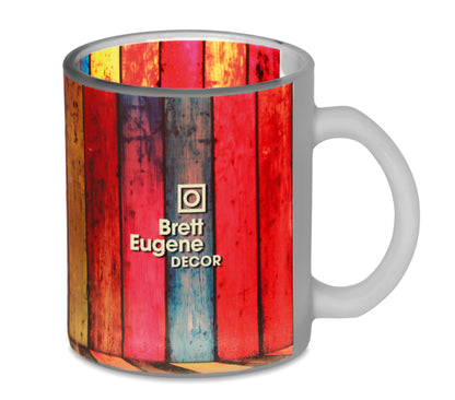 Kaffeebecher aus mattem Glas mit spezieller Beschichtung geeignet für Sublimationsdruck. Füllmenge: 300