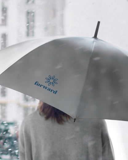 23'' Windproof Regenschirm mit hoch reflektierenden Polyester. Stock und Stangen aus Fiberglas.