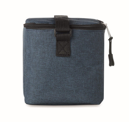 2 tone Kühltasche für 6 Dosen mit Fronttasche. 600D RPET. Isoliermaterial: 0