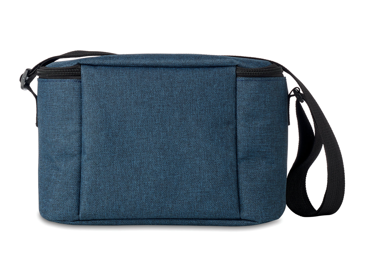 2 tone Kühltasche für 6 Dosen mit Fronttasche. 600D RPET. Isoliermaterial: 0