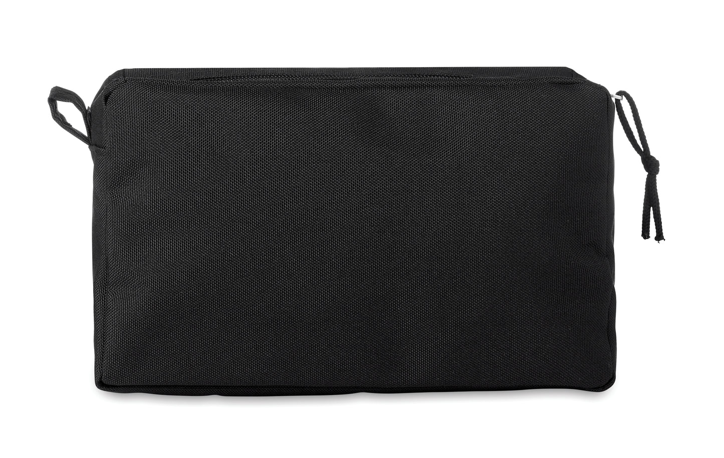 Kosmetiktasche mit Zweiwege-Reißverschluss. 600D RPET mit PU-Innenbeschichtung.