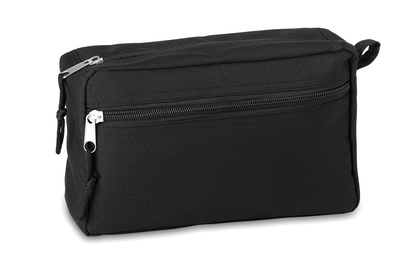 Kosmetiktasche mit Zweiwege-Reißverschluss. 600D RPET mit PU-Innenbeschichtung.