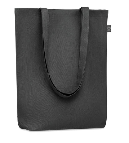 Shopping Tasche mit langen Tragegriffen. 100% Hanfgewebe. 200 g/m².
