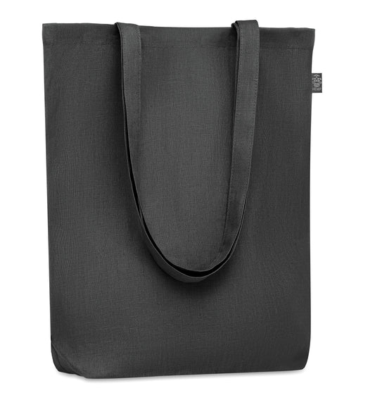 Shopping Tasche mit langen Tragegriffen. 100% Hanfgewebe. 200 g/m².