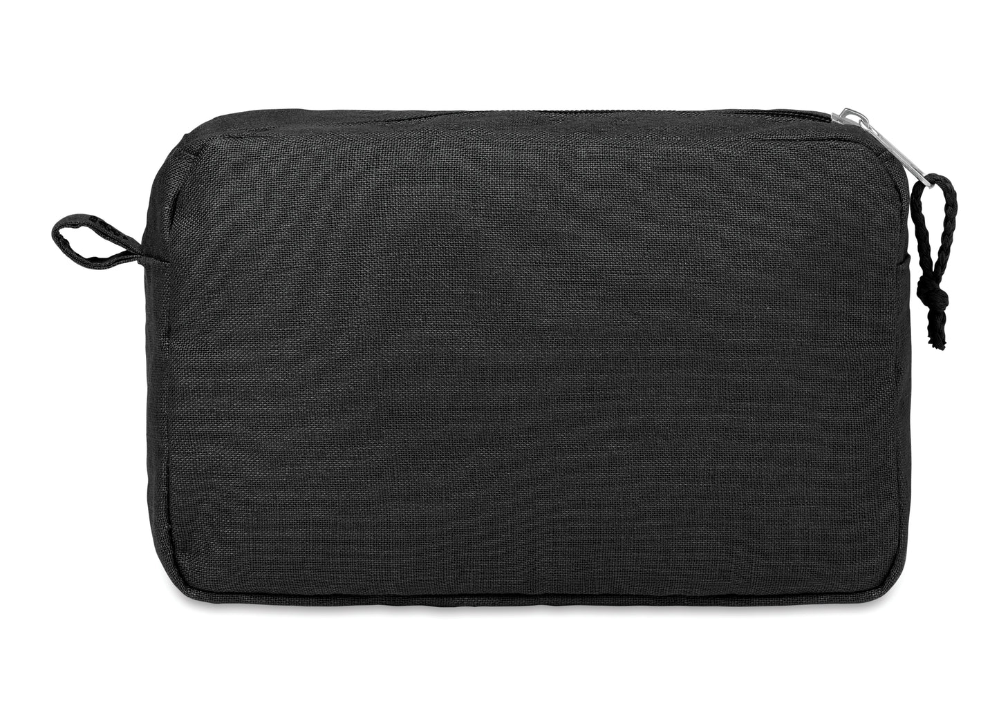 Kosmetiktasche mit Zweiwege-Reißverschluss. 100% Hanfgewebe. 200 g/m².