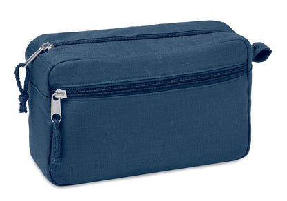 Kosmetiktasche mit Zweiwege-Reißverschluss. 100% Hanfgewebe. 200 g/m².