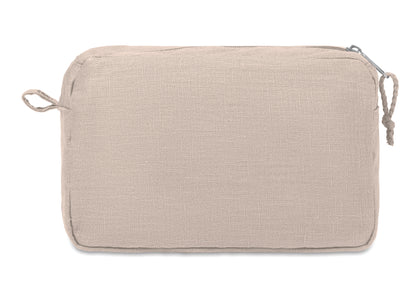 Kosmetiktasche mit Zweiwege-Reißverschluss. 100% Hanfgewebe. 200 g/m².