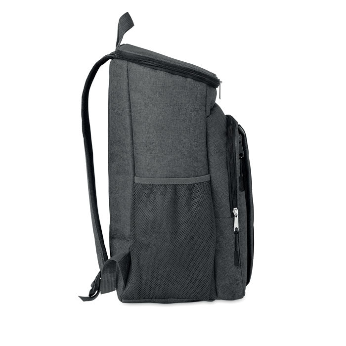 Picknickrucksack mit Kühlfach in 2 tone 600D RPET mit Zubehör für 2